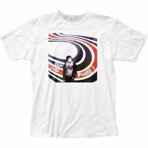 Graphic White T-Shirt with Figure 8 Design